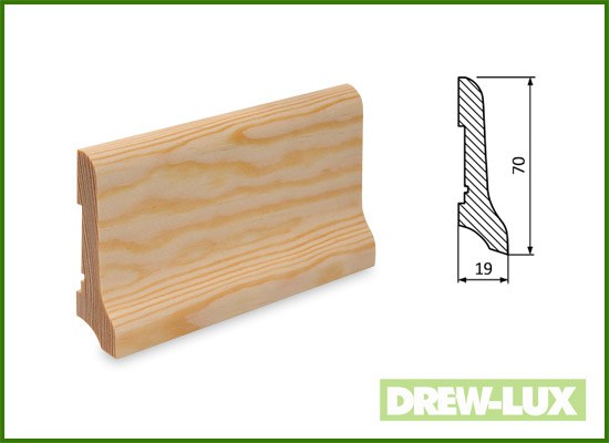 Listwa przypodłogowa sosnowa 7,0 x 1,9